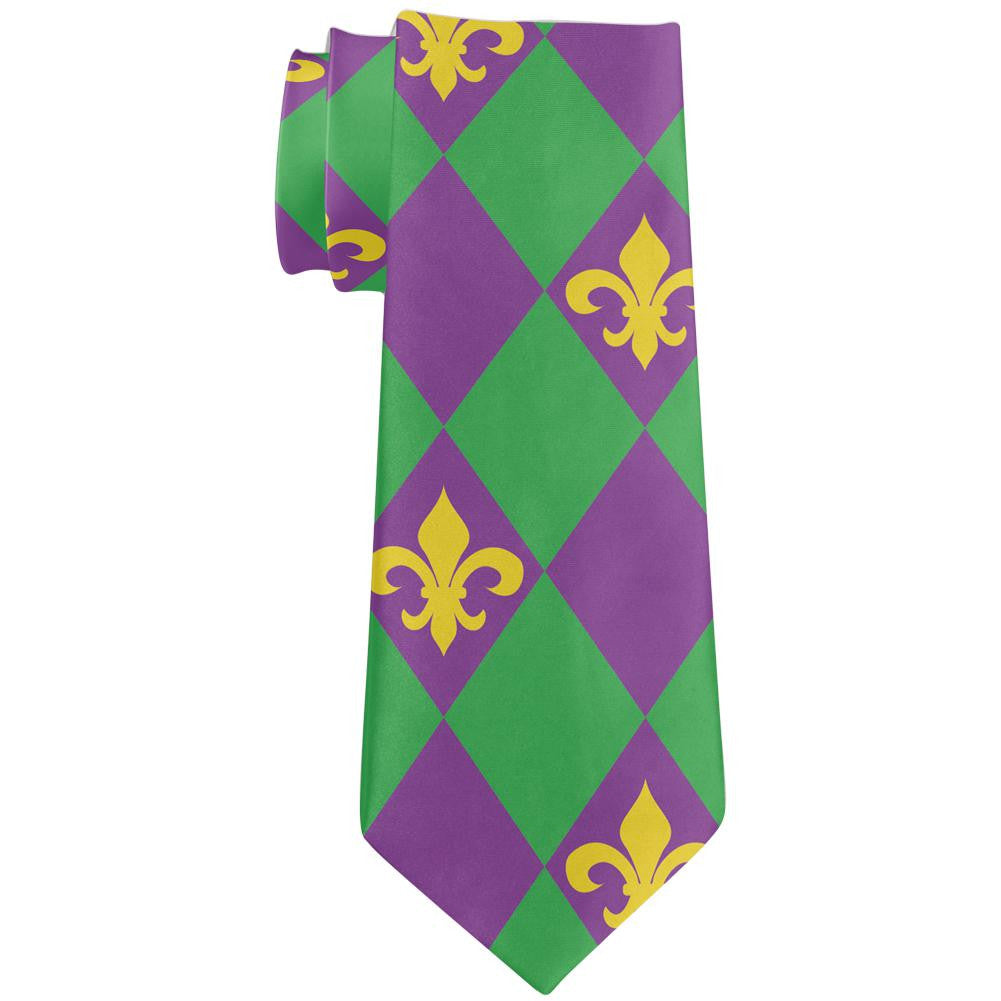 Mardi Gras Fleur De Lis All Over Neck Tie Men's Neck Ties Old Glory   