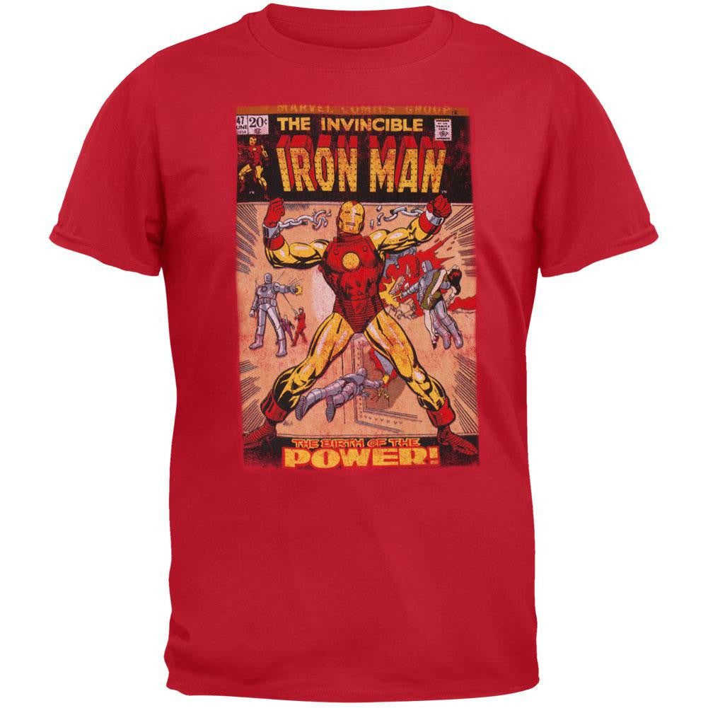 Iron Man - Invincible Iron Man Soft Adult T-Shirt Men's T-Shirts Old Glory   