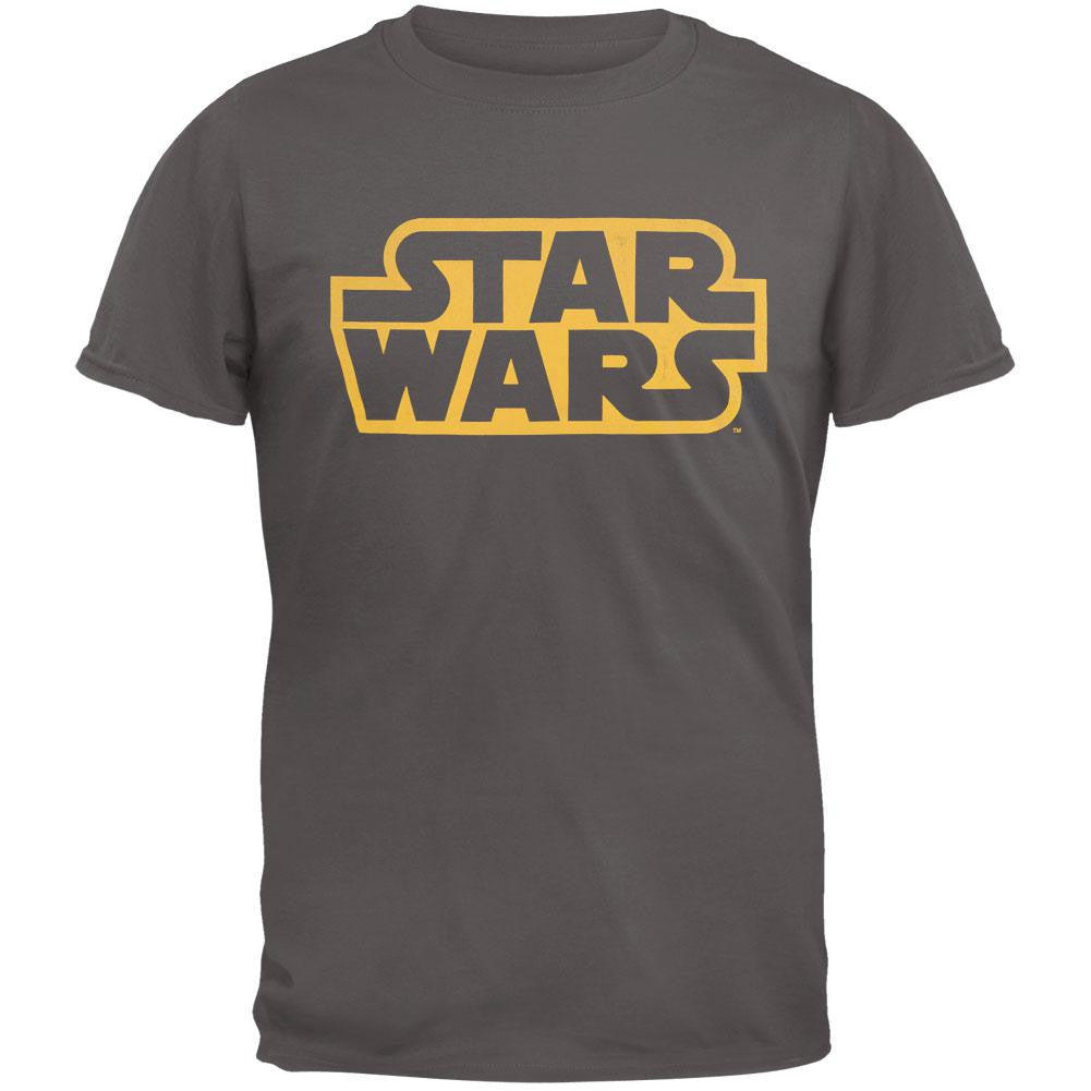 Star Wars - Classic Logo Soft Adult T-Shirt Men's T-Shirts Star Wars 2XL Grey 