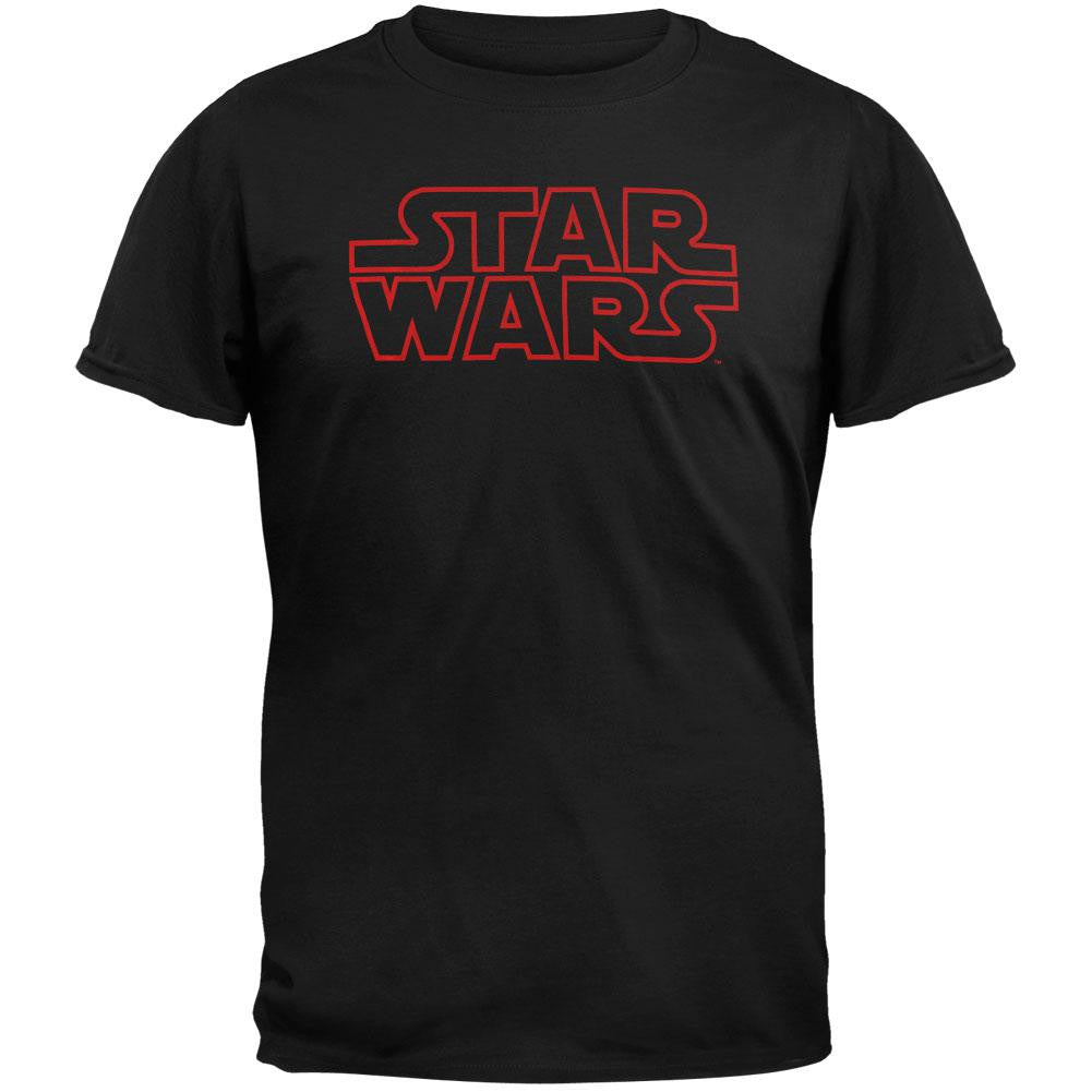 Star Wars - Outline Logo Adult T-Shirt Men's T-Shirts Old Glory SM Black 