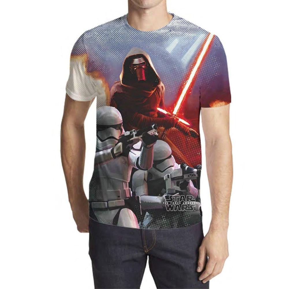 Star Wars - Assault All Over Adult T-Shirt Men's T-Shirts Old Glory SM Multi 