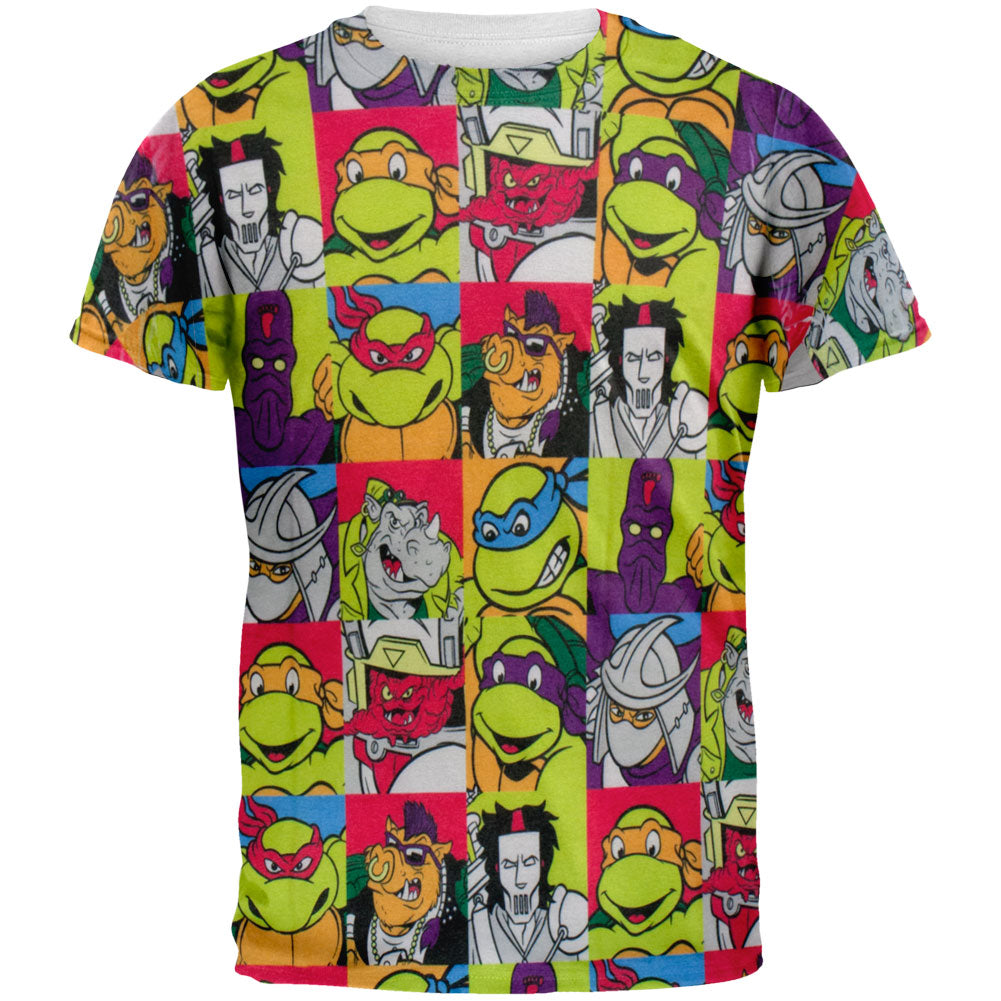 Teenage Mutant Ninja Turtles - Cast All Over Adult T-Shirt Men's T-Shirts Teenage Mutant Ninja Turtles 2XL Multi 