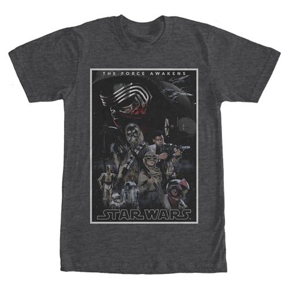 Star Wars - One Time Adult T-Shirt Men's T-Shirts Old Glory SM Grey 