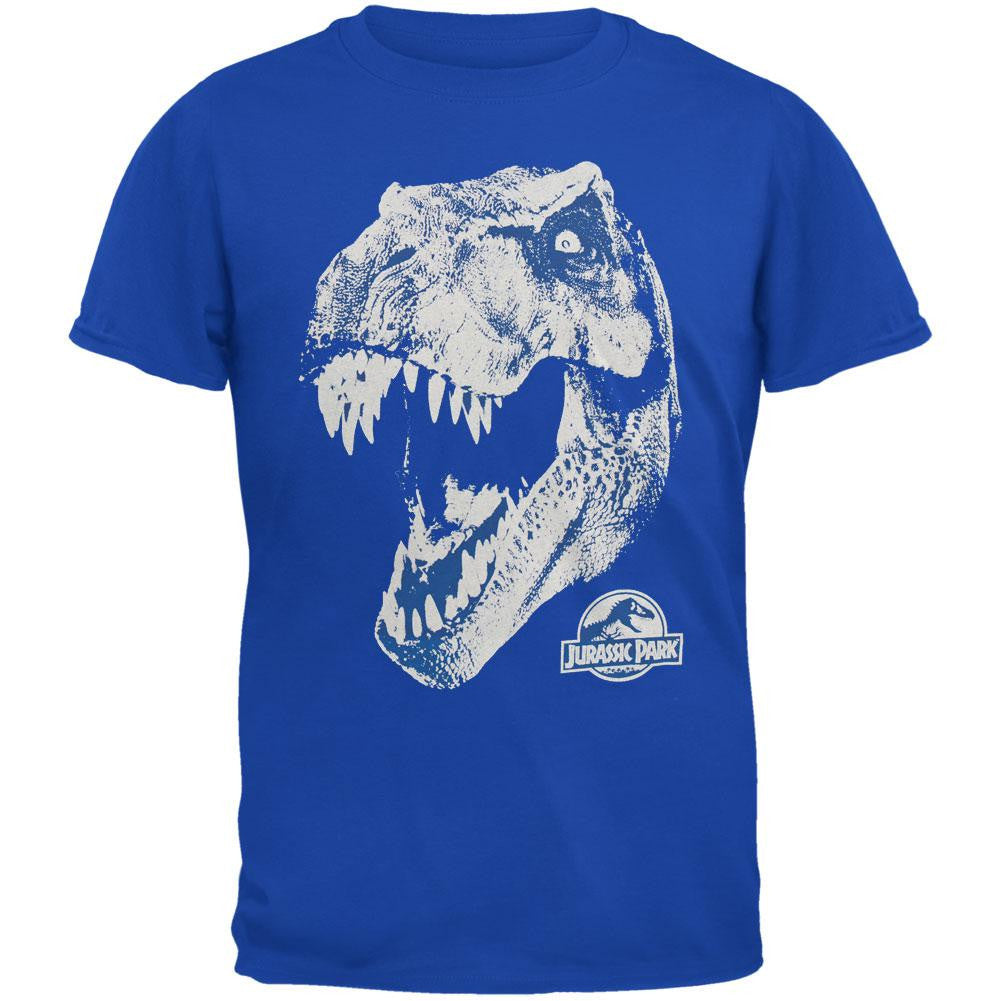 Jurassic Park - T-Rex Head Youth T-Shirt Youth T-Shirts Old Glory SM Blue