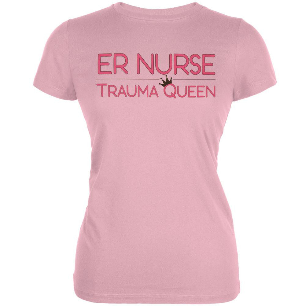 ER Nurse Trauma Queen Womens T-Shirt Women's T-Shirts Nurse/Doctor SM Light Pink 