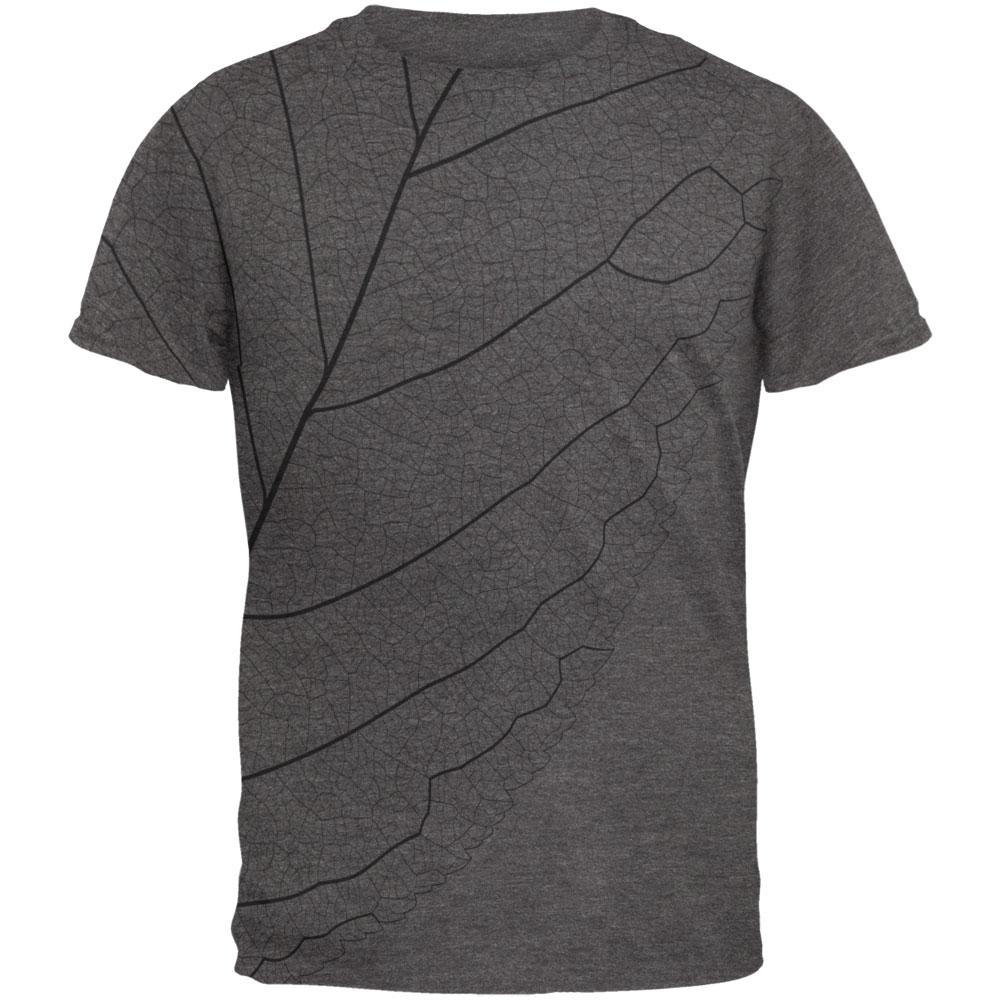 Leaf Veins All Over Dark Heather Adult T-Shirt Men's T-Shirts Old Glory 2XL Grey 