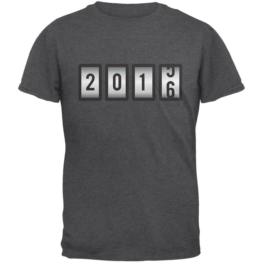 New Years 2016 Slots Dark Heather Adult T-Shirt Men's T-Shirts Old Glory 2XL Grey 