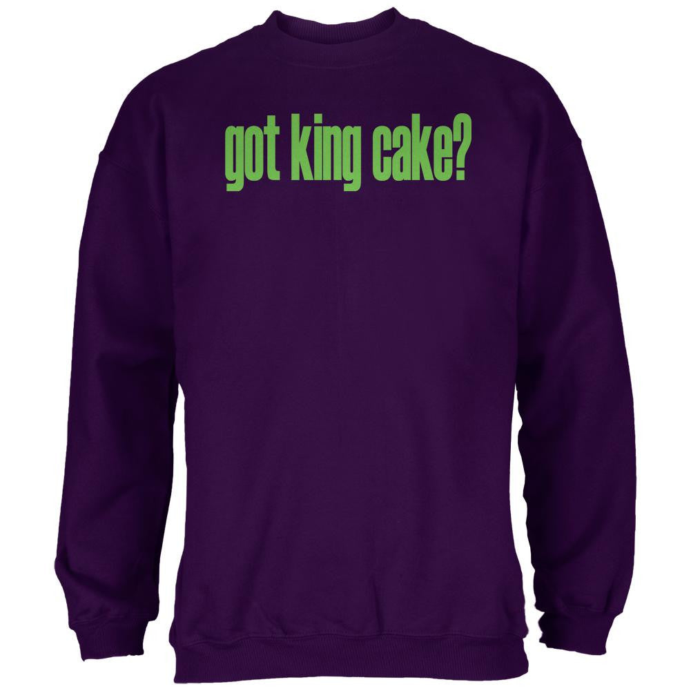 Mardi Gras Got King Cake Purple Adult Sweatshirt Men's Sweatshirts Old Glory LG Purple 