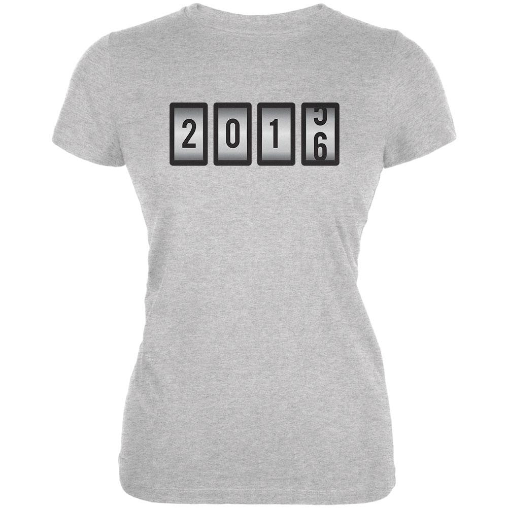 New Years 2016 Slots Heather Grey Juniors Soft T-Shirt Juniors T-Shirts Old Glory 2XL Grey 