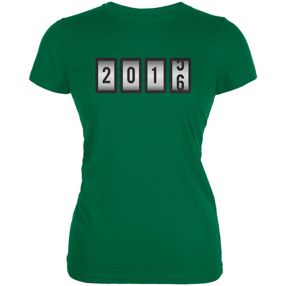 New Years 2016 Slots Kelly Green Juniors Soft T-Shirt Juniors T-Shirts Old Glory 2XL Green 