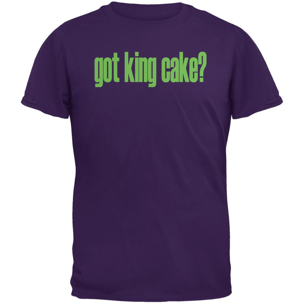 Mardi Gras Got King Cake Purple Adult T-Shirt Men's T-Shirts Old Glory 2XL Purple 