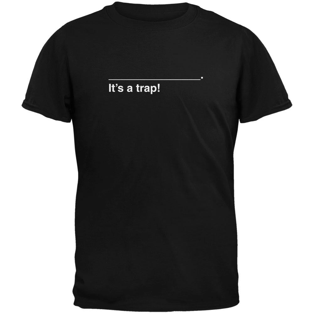 Shirts Against Humanity It's a Trap! Black Adult T-Shirt Men's T-Shirts Old Glory 2XL Black 