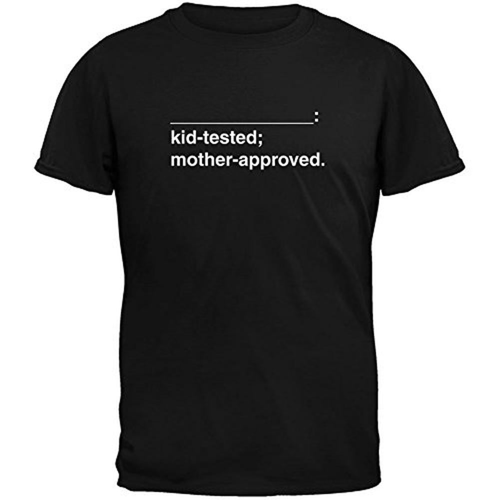Shirts Against Humanity Kid Tested Black Adult T-Shirt Men's T-Shirts Old Glory 2XL Black 