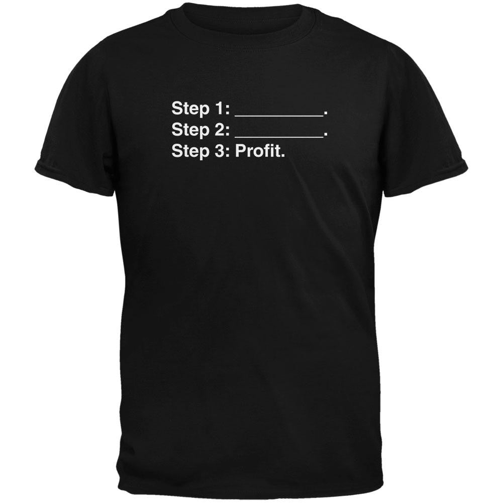 Shirts Against Humanity Profit Black Adult T-Shirt Men's T-Shirts Old Glory 2XL Black 
