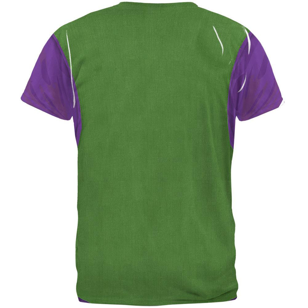 Mardi Gras Green and Purple Vest Costume All Over Adult T-Shirt Men's T-Shirts Old Glory   