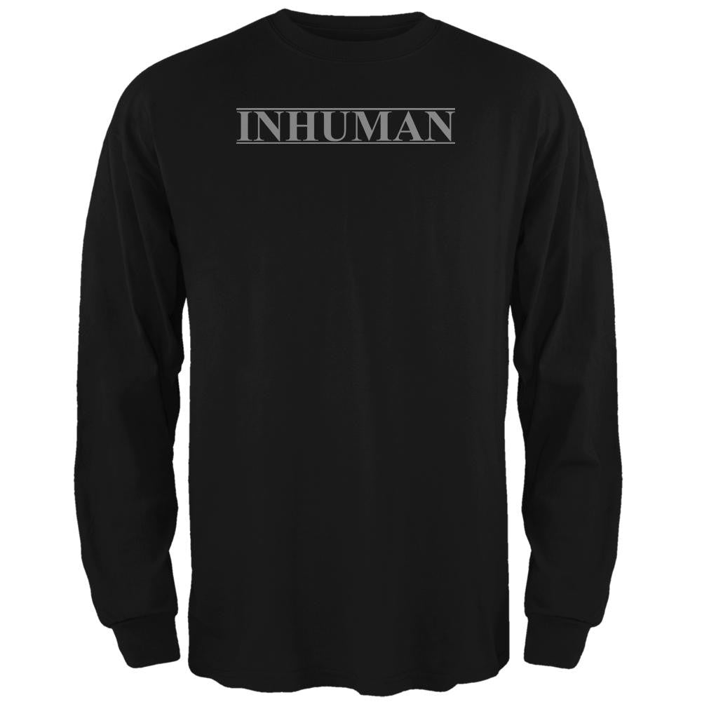 Inhuman Black Adult Long Sleeve T-Shirt Men's Long Sleeves Old Glory SM Black 