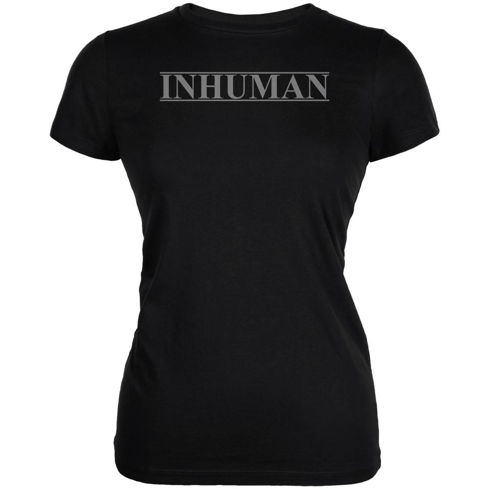 Inhuman Black Juniors Soft T-Shirt Juniors T-Shirts Old Glory SM Black 