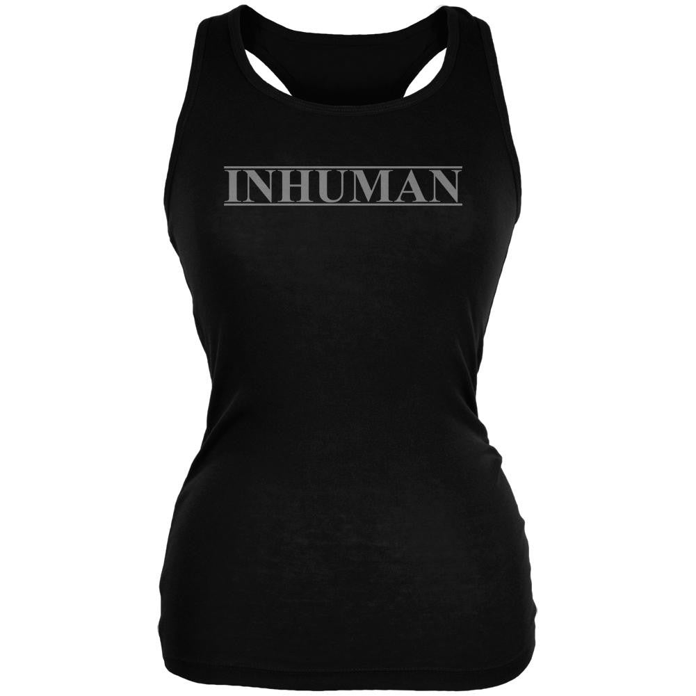 Inhuman Black Juniors Soft Tank Top Juniors Tank Tops Old Glory SM Black 