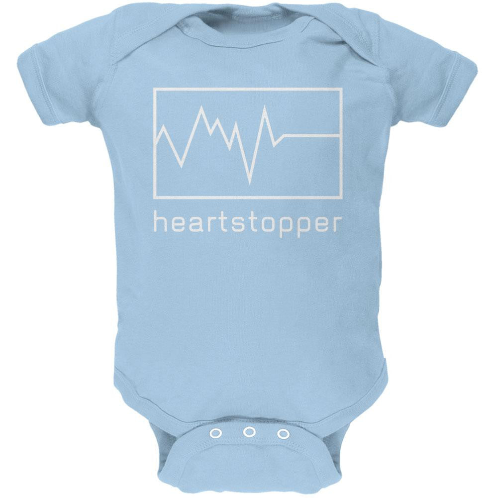 Valentine's Day Heartstopper Light Blue Soft Baby One Piece Baby One Piece Old Glory   