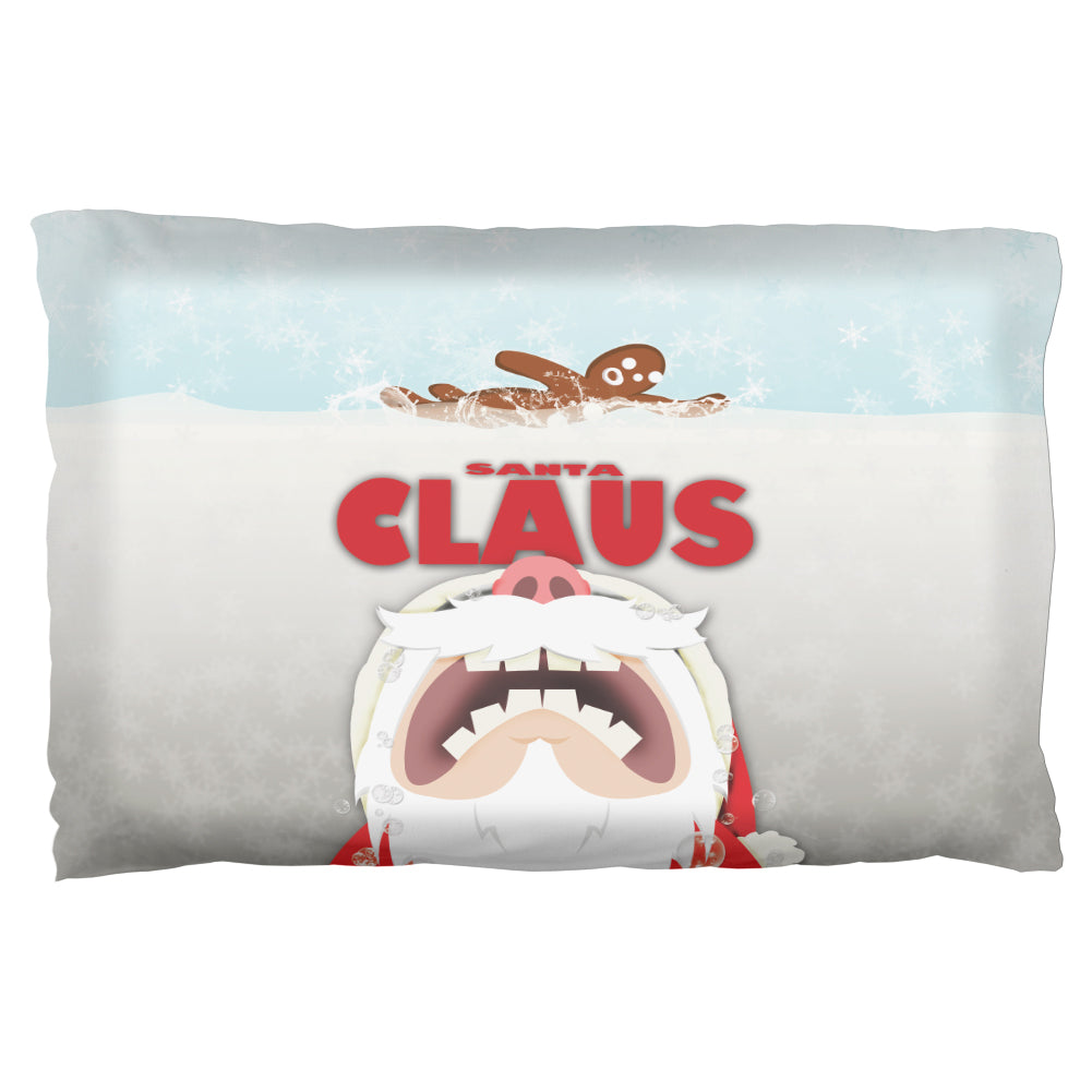 Christmas Santa Jaws Claus Horror Pillow Case Pillowcases Old Glory OS White 