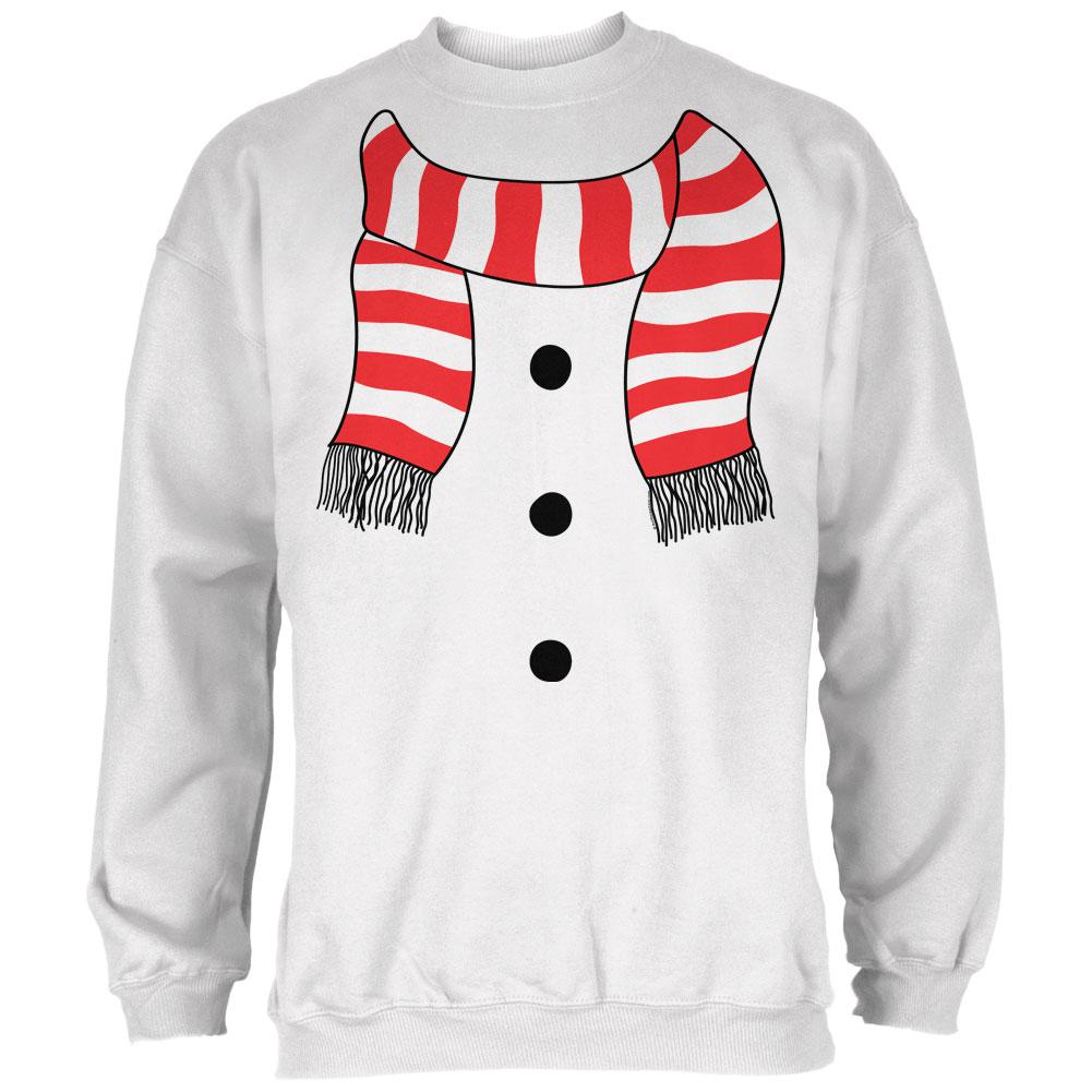 Halloween Snowman Suit Costume White Adult Sweatshirt Men's Sweatshirts Old Glory 2XL White 