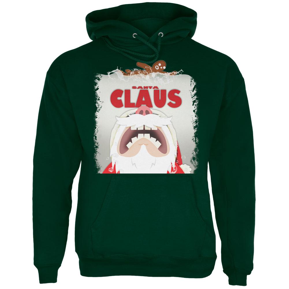 Christmas Santa Jaws Claus Horror Forest Adult Hoodie Men's Hoodies Old Glory 2XL Green 