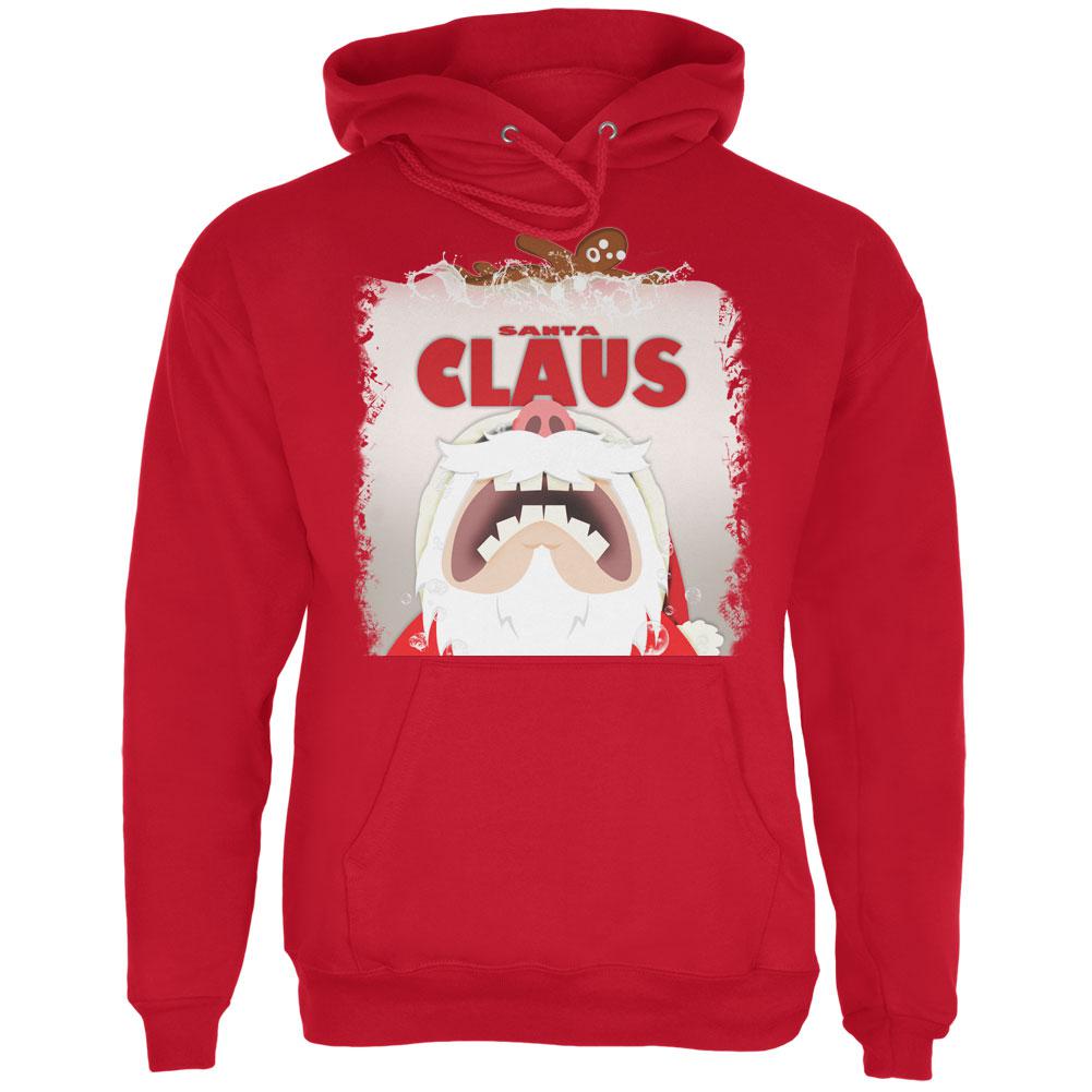 Christmas Santa Jaws Claus Horror Red Adult Hoodie Men's Hoodies Old Glory 2XL Red 