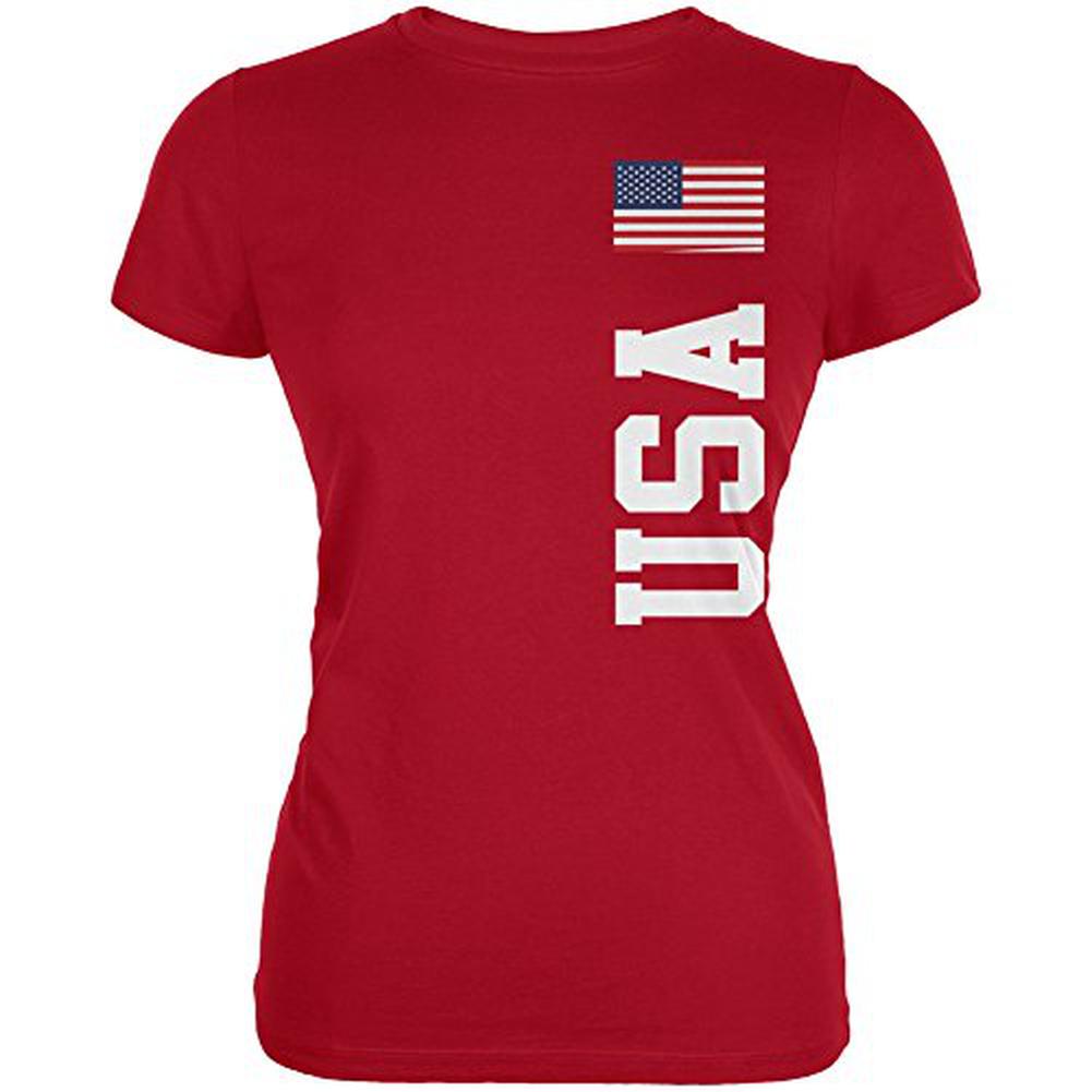 World Cup USA Red Juniors Soft T-Shirt Juniors T-Shirts Old Glory 2XL Red 