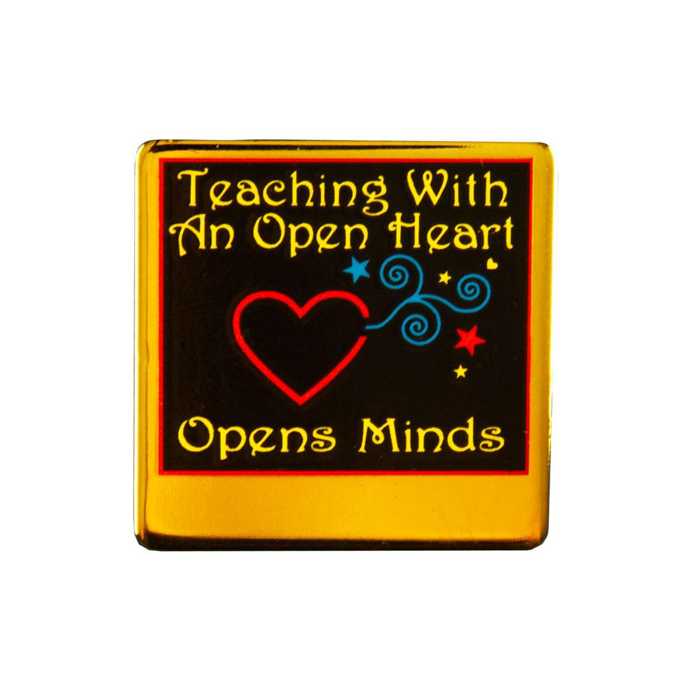 Teaching Open Heart Opens Minds Lapel Pin Collectible Pins Old Glory   