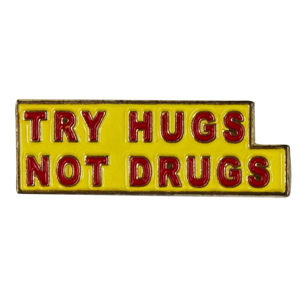 Try Hugs Not Drugs Lapel Pin Collectible Pins Old Glory   