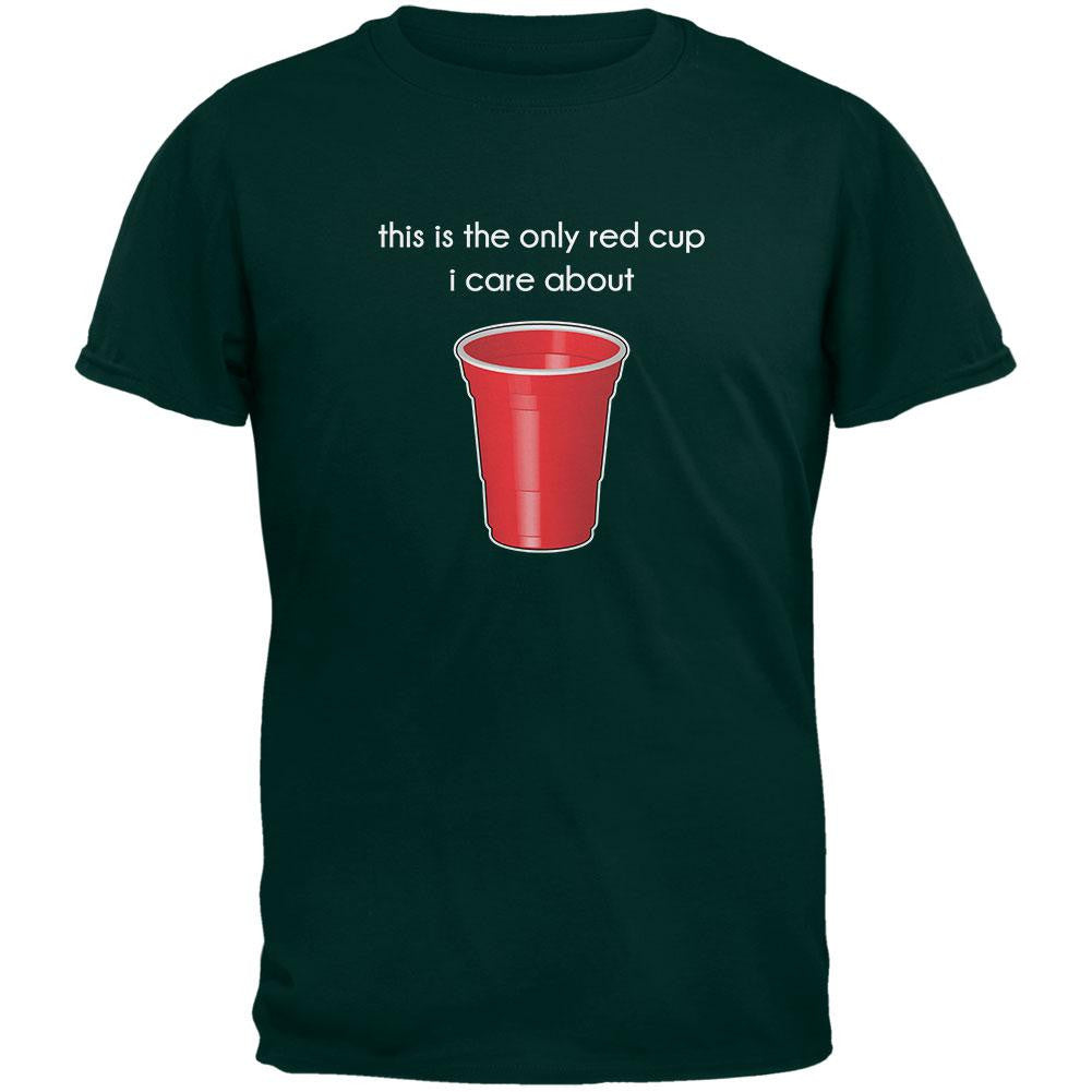 The Only Red Cup I Care About Forest Adult T-Shirt Men's T-Shirts Old Glory 2XL Green 