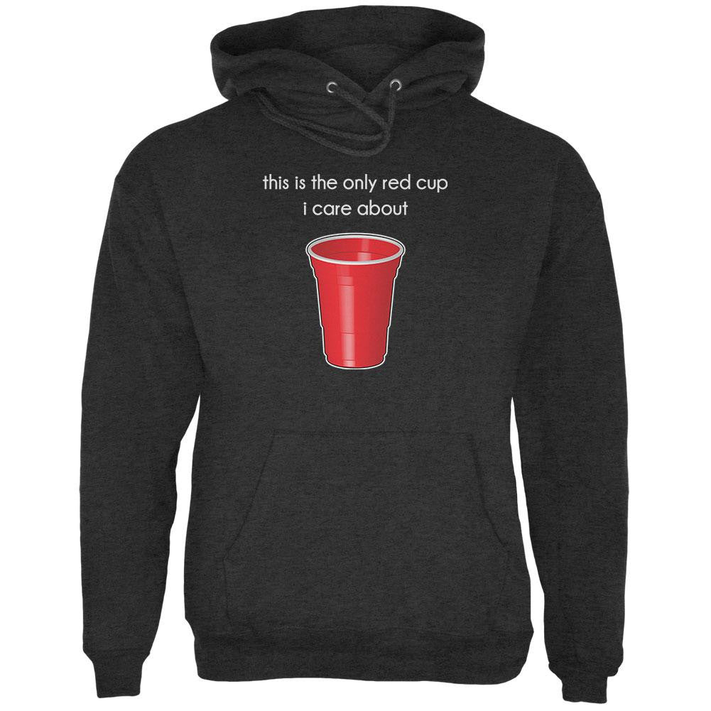 The Only Red Cup I Care About Charcoal Heather Adult Hoodie Men's Hoodies Old Glory 2XL Grey 