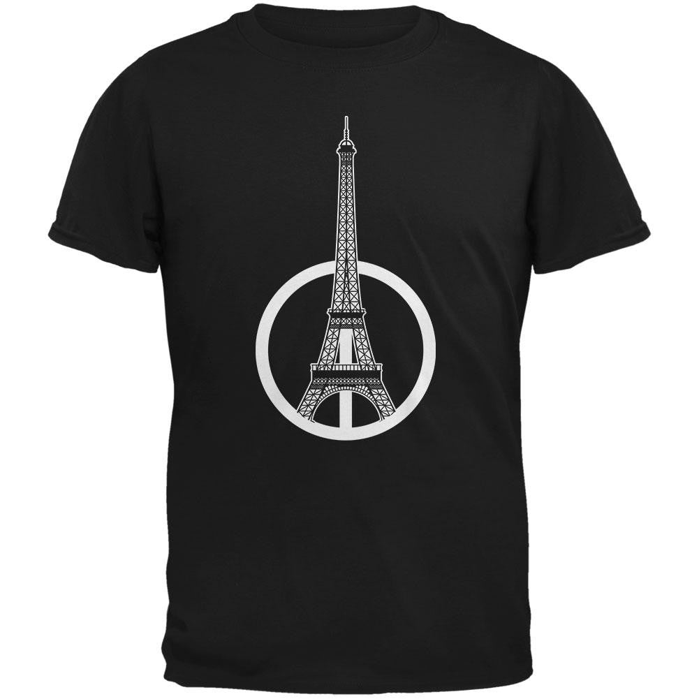 Peace for Paris Black Adult T-Shirt Men's T-Shirts Old Glory 2XL Black 