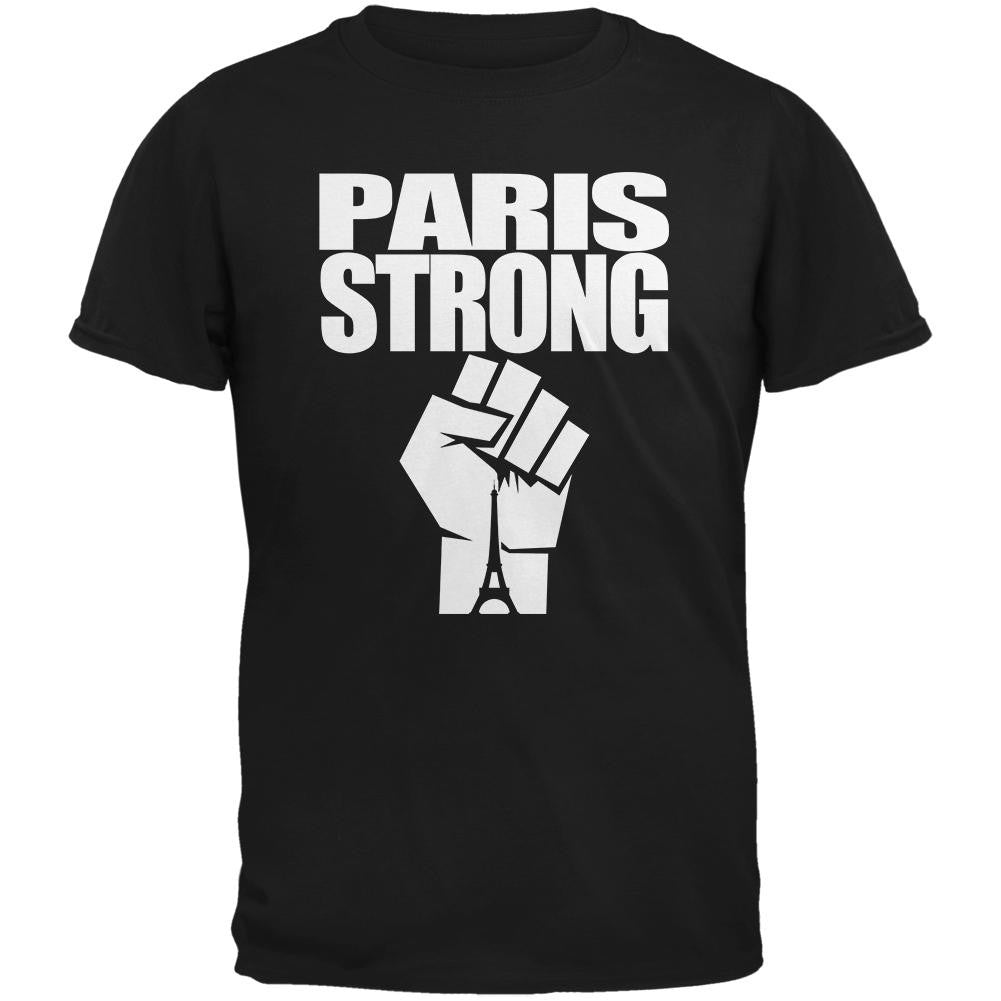 Paris Strong Black Adult T-Shirt Men's T-Shirts Old Glory 2XL Black 