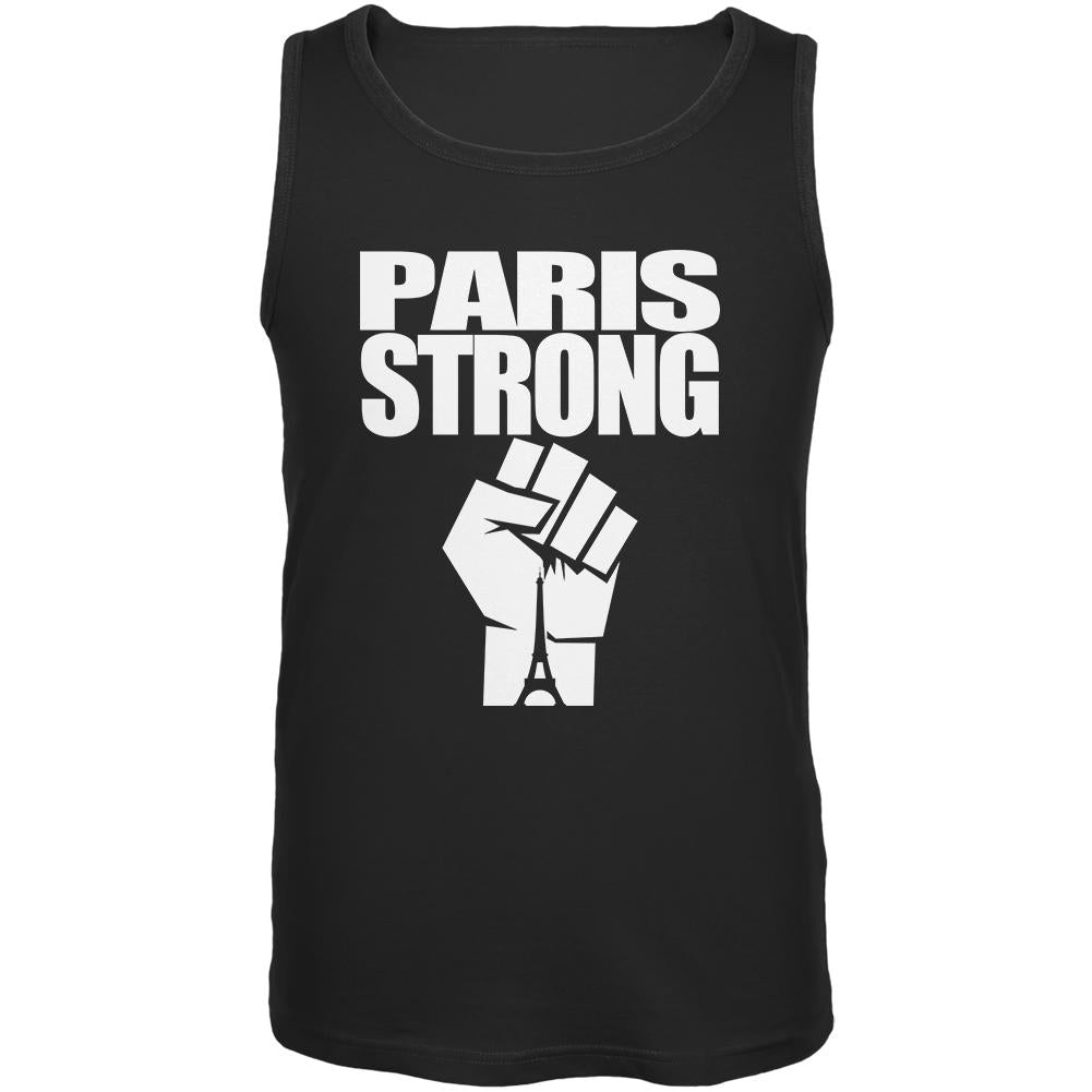 Paris Strong Black Adult Tank Top Men's Tank Tops Old Glory 2XL Black 