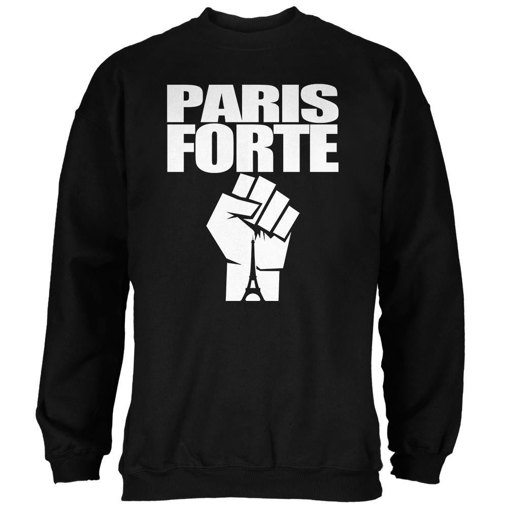 Paris Strong Forte Black Adult Sweatshirt Men's Sweatshirts Old Glory 2XL Black 