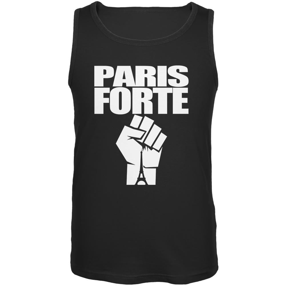 Paris Strong Forte Black Adult Tank Top Men's Tank Tops Old Glory 2XL Black 