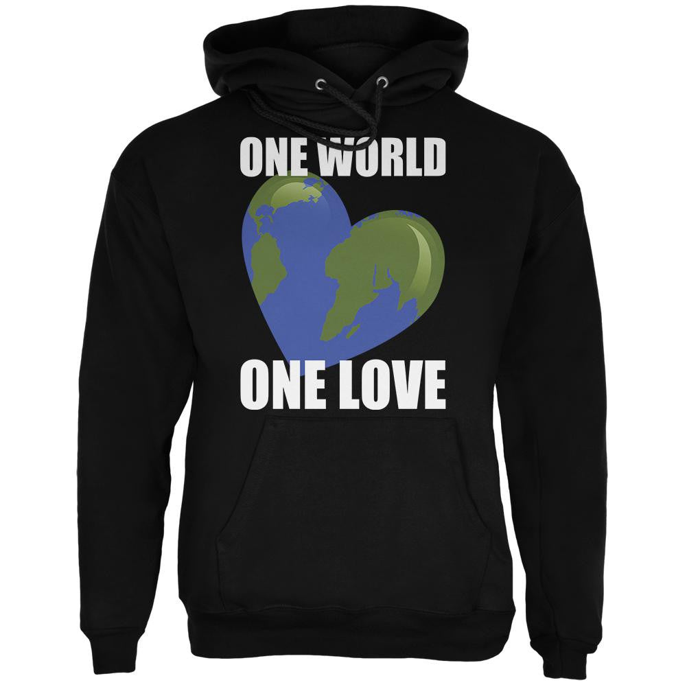 One World One Love Black Adult Hoodie Men's Hoodies Old Glory 2XL Black 