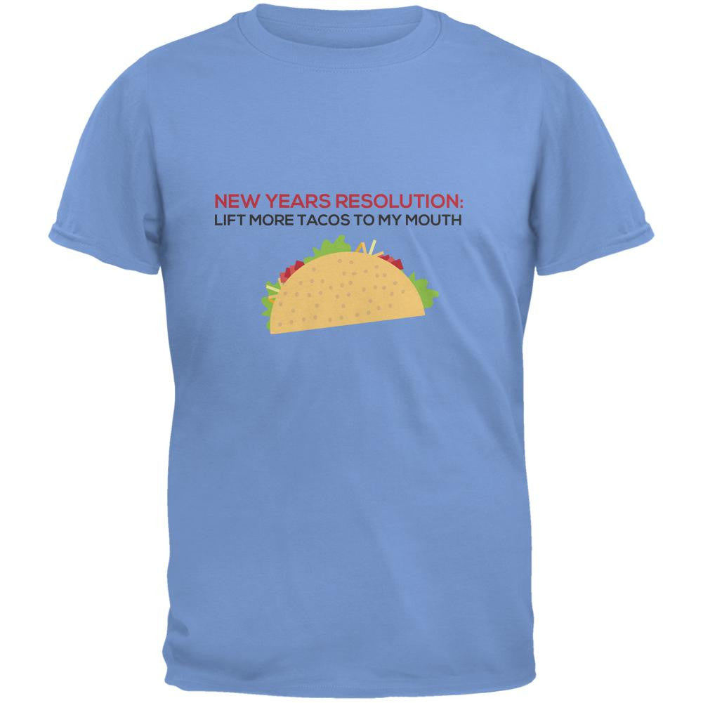 New Years Resolution Taco Carolina Blue Adult T-Shirt Men's T-Shirts Old Glory 2XL Blue 