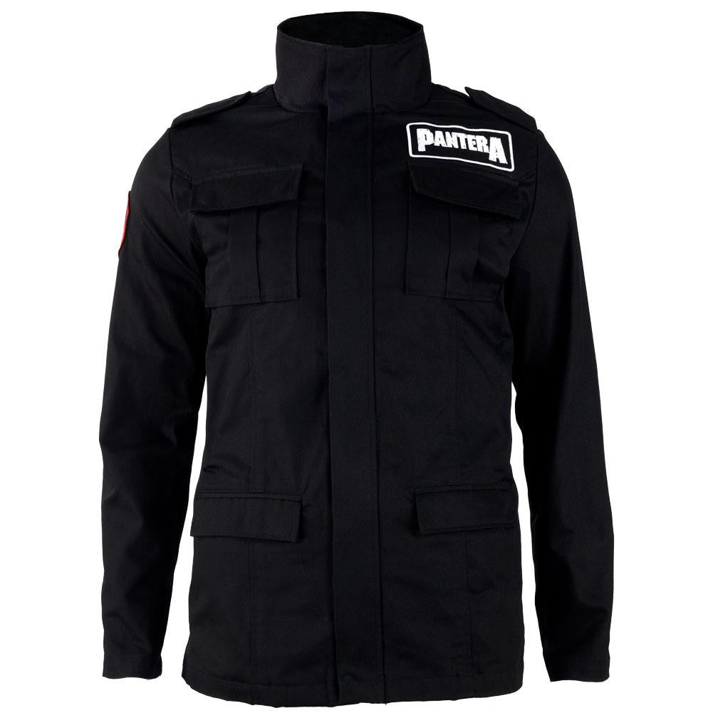 Pantera - CFH Logo Cut N Sew Adult Military Jacket Men's Jackets Pantera LG Black 