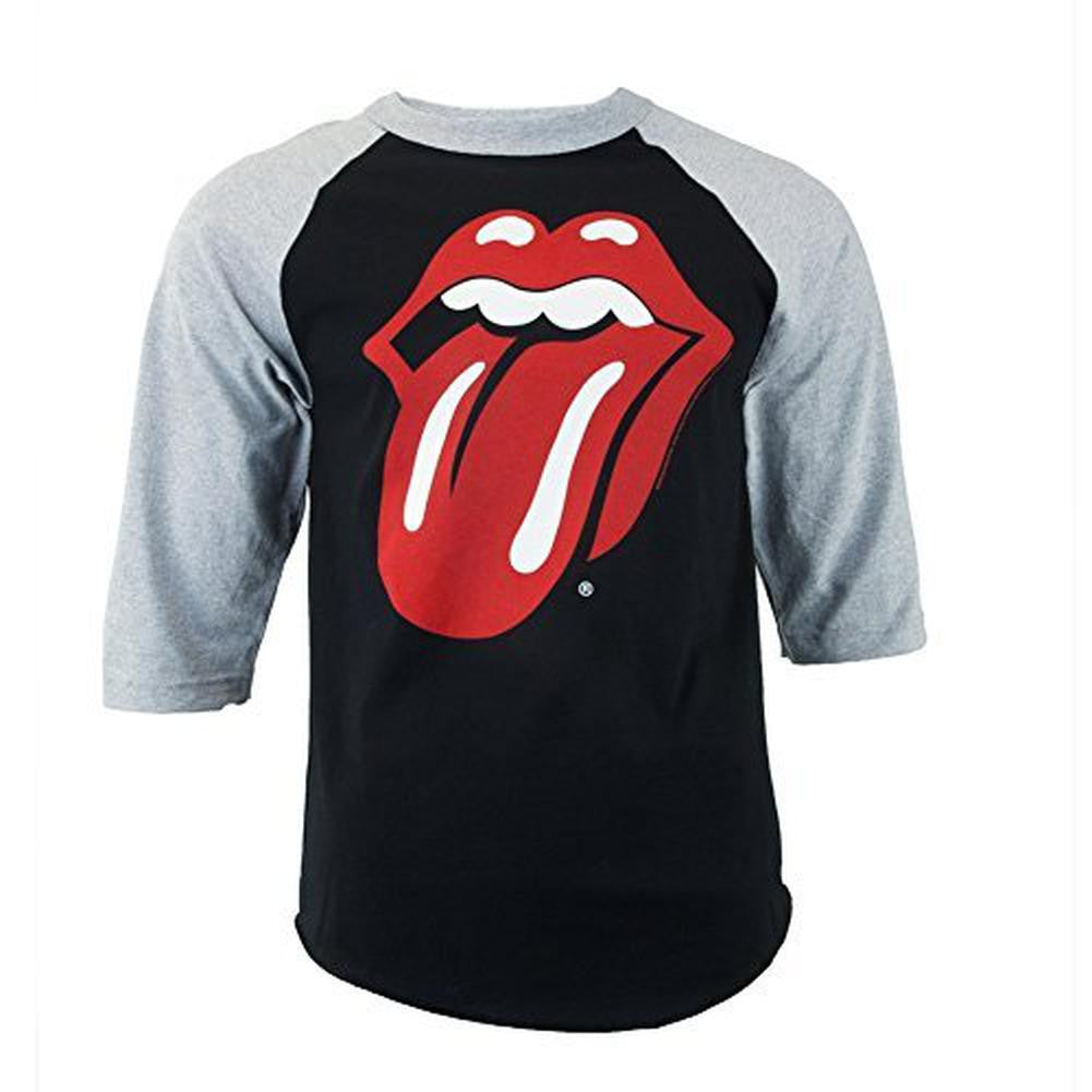 Rolling Stones - Tongue Adult Raglan T-Shirt Men's Raglans Old Glory SM Black 