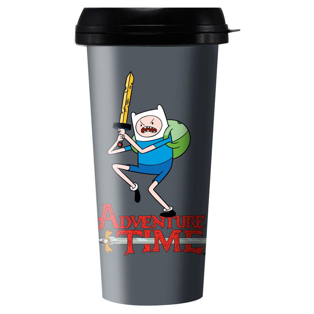 Adventure Time - Finn The Human Travel Mug Travel Mugs Old Glory OS White 