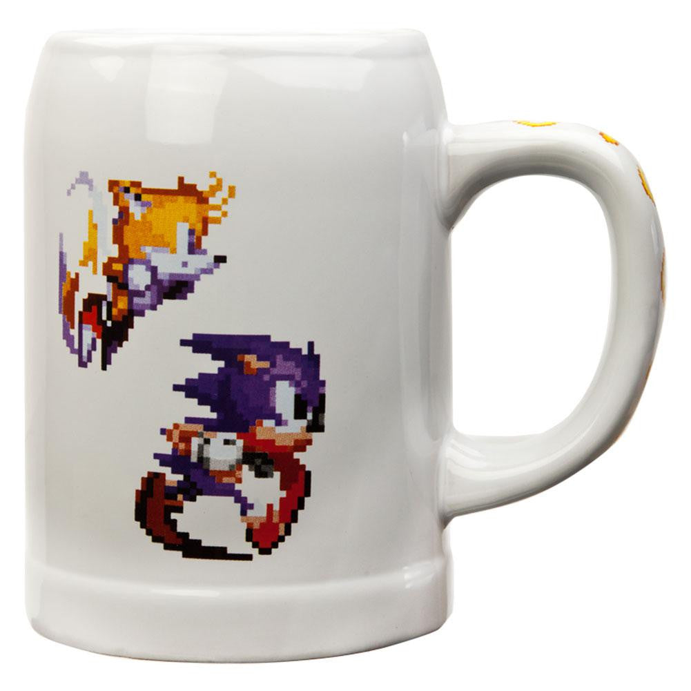 Sonic The Hedgehog - 16 Bit 25oz Ceramic Stein Beer Mugs & Steins Old Glory   