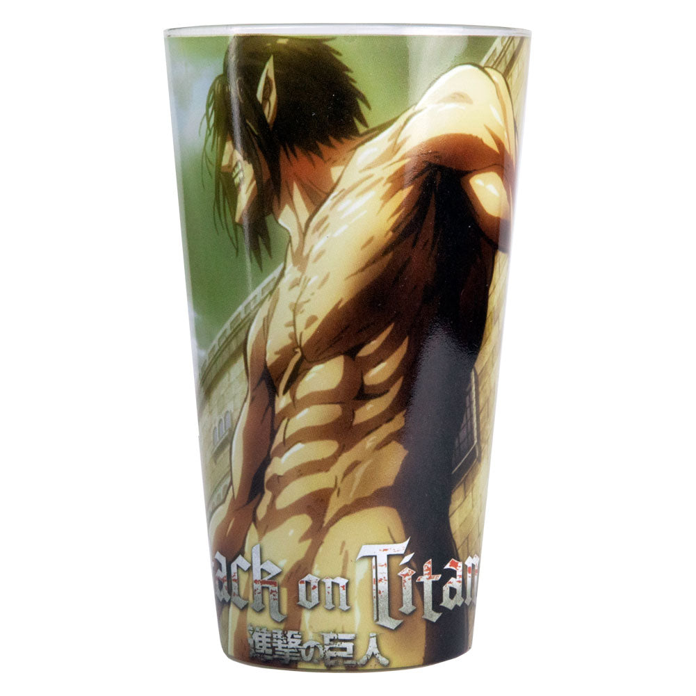 Attack On Titan - Eren Glow Pint Glass Pint Glasses Attack on Titan   