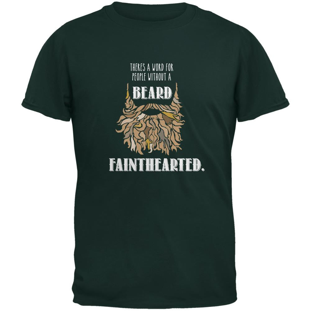 Beard Fainthearted Shirt Forest Adult T-Shirt Men's T-Shirts Old Glory 2XL Green 