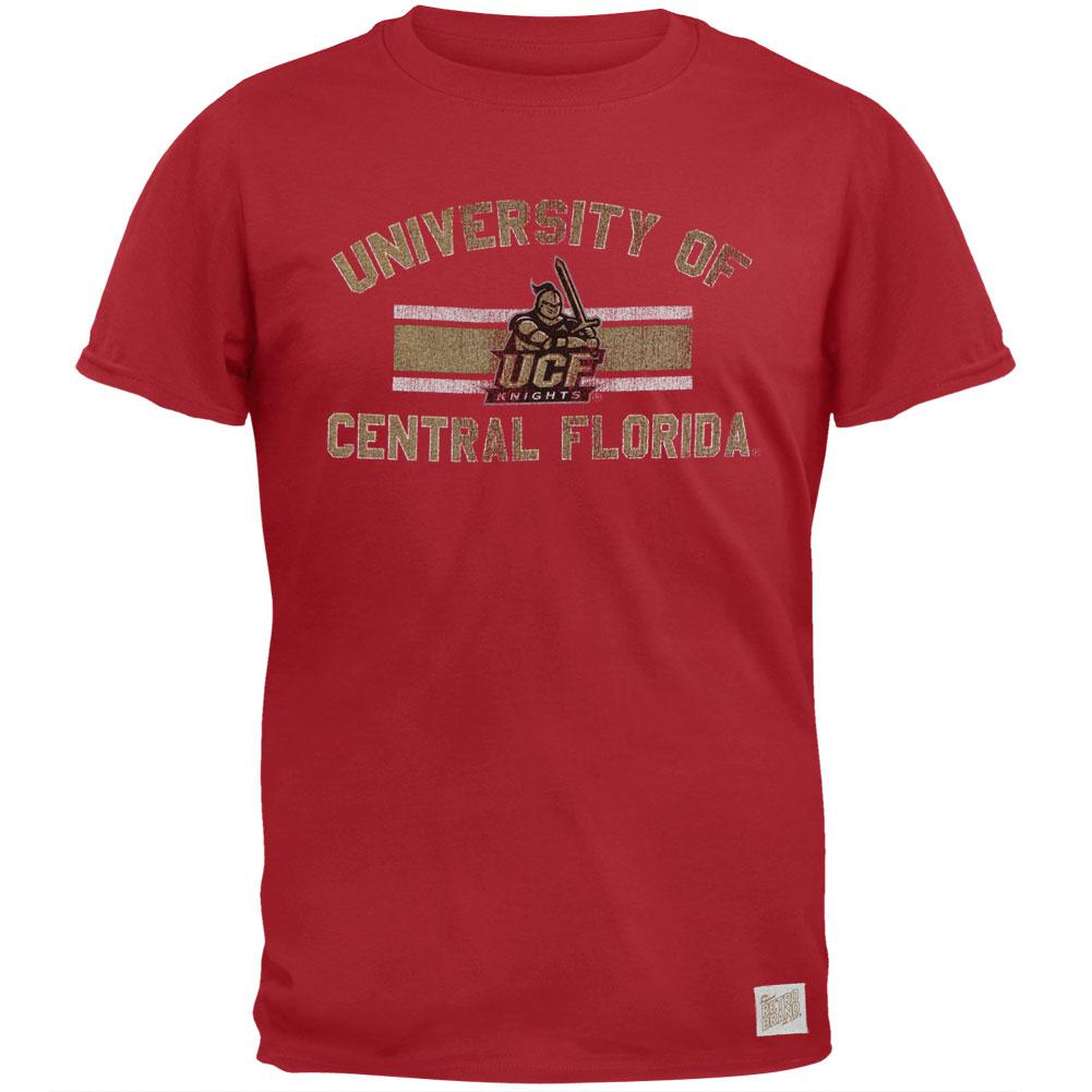 UCF Knights - Bar Logo Distressed Red Soft Adult T-Shirt Men's T-Shirts UCF Knights 2XL Red 