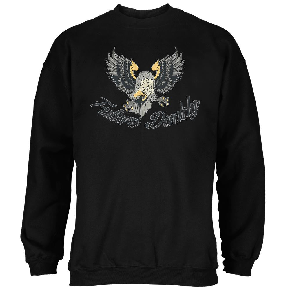 Future Daddy Eagle Vintage Tattoo Black Adult Sweatshirt Men's Sweatshirts Old Glory 2XL Black 
