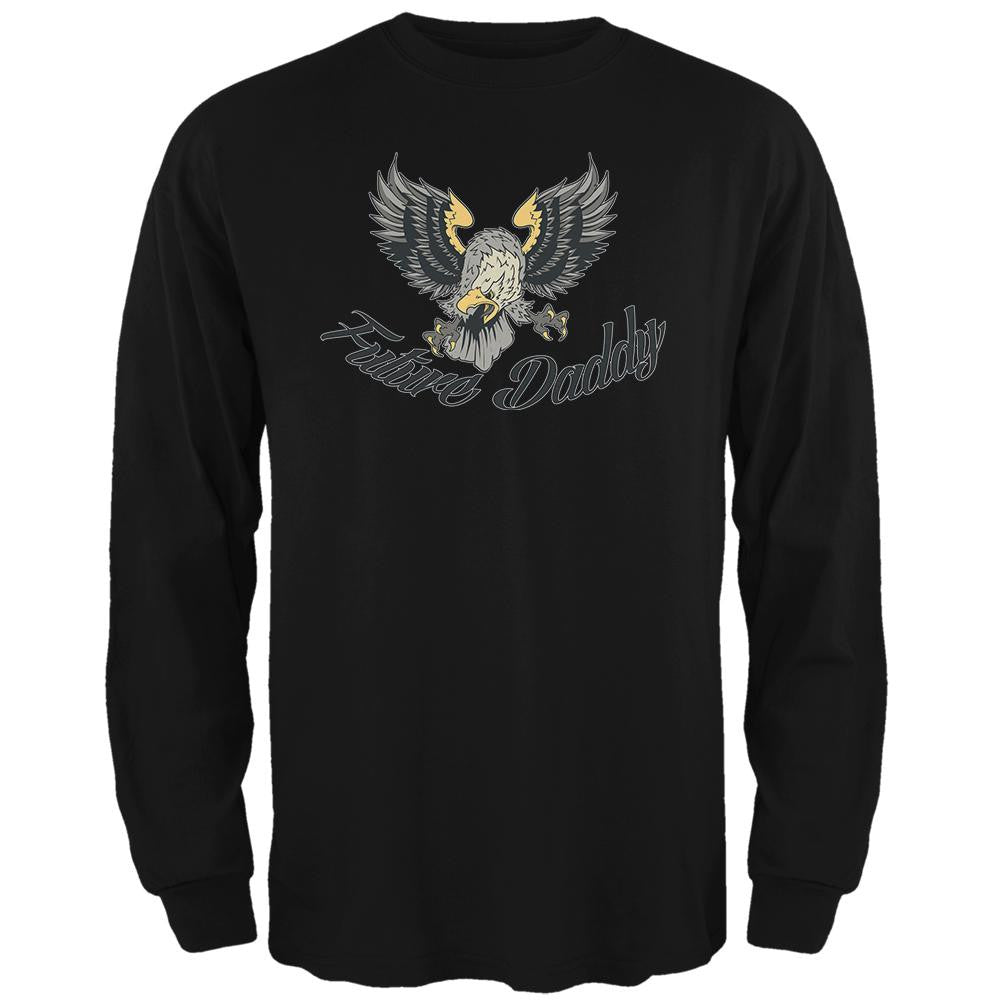 Future Daddy Eagle Vintage Tattoo Black Adult Long Sleeve T-Shirt Men's Long Sleeves Old Glory 2XL Black 