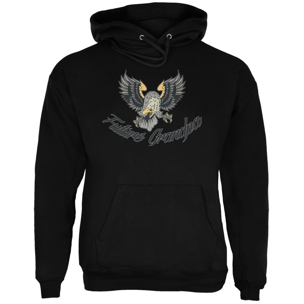 Future Grandpa Eagle Vintage Tattoo Black Adult Hoodie Men's Hoodies Old Glory 2XL Black 