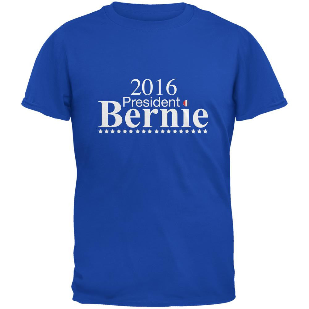 Election President Bernie 2016 Royal Adult T-Shirt Men's T-Shirts Old Glory 2XL Blue 